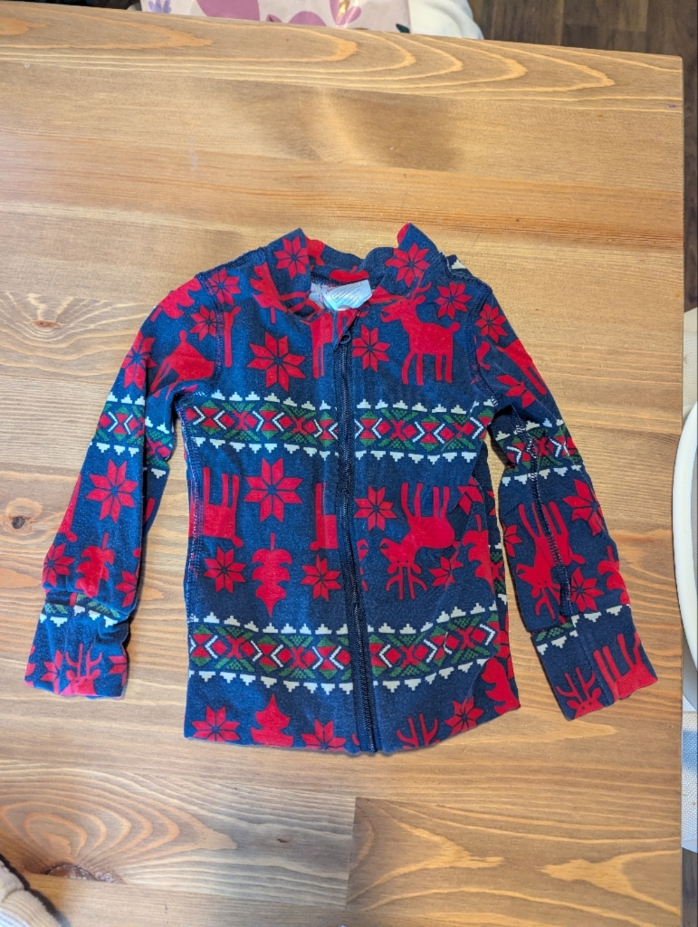Hanna Andersson Navy and Red Baby Pajamas